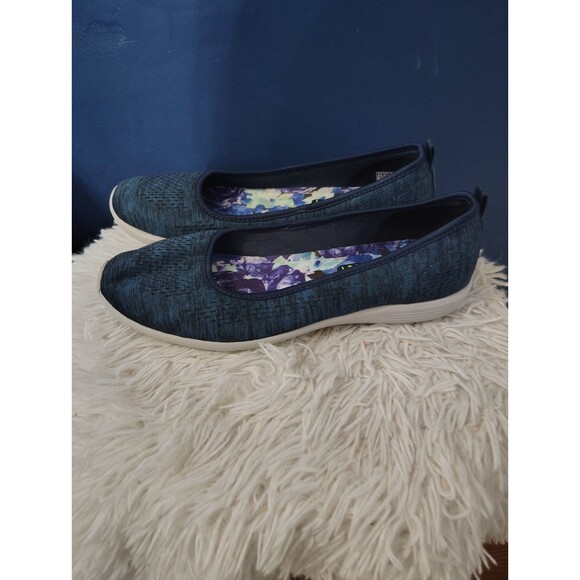 Skechers Womens Shoes Size 8.5 Slip On Wedge Blue On The Go - Picture 1 of 8